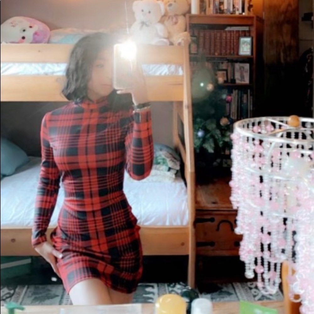 Red and black Dress.